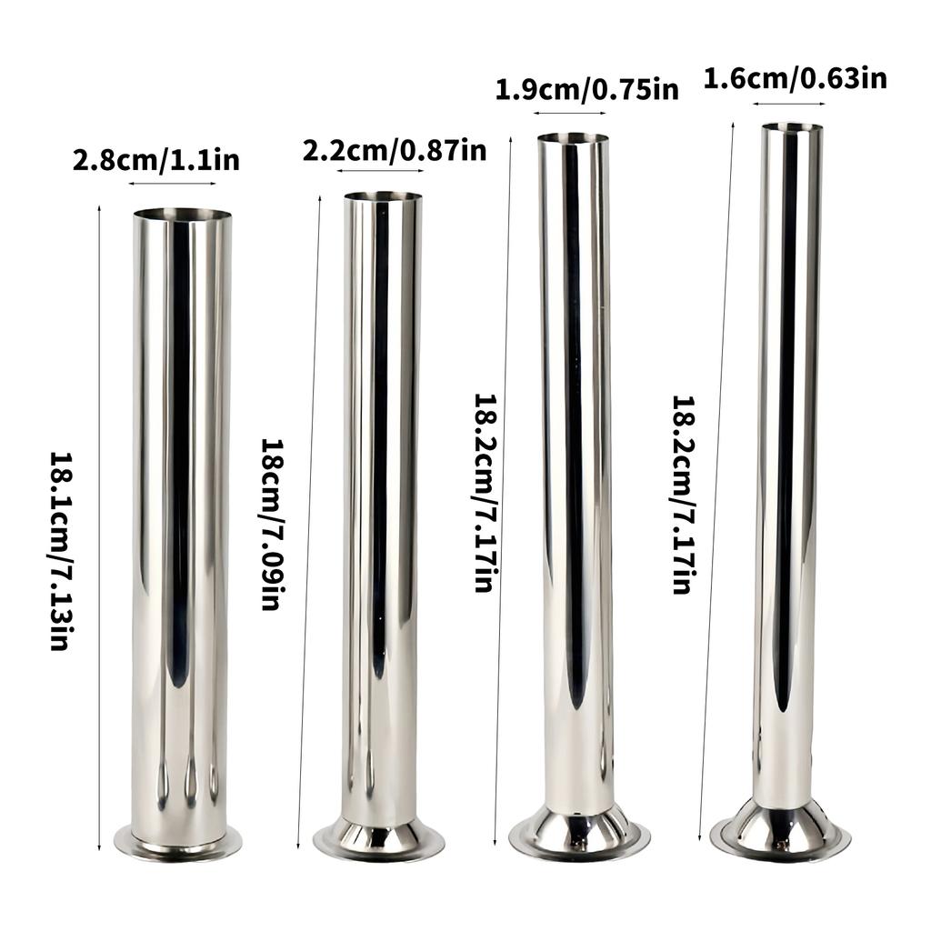 Stainless Steel Sausage Maker Accessories Easy Cleaning Grinder Stuffer Filling Tubes with Funnel Sausage Making Tool