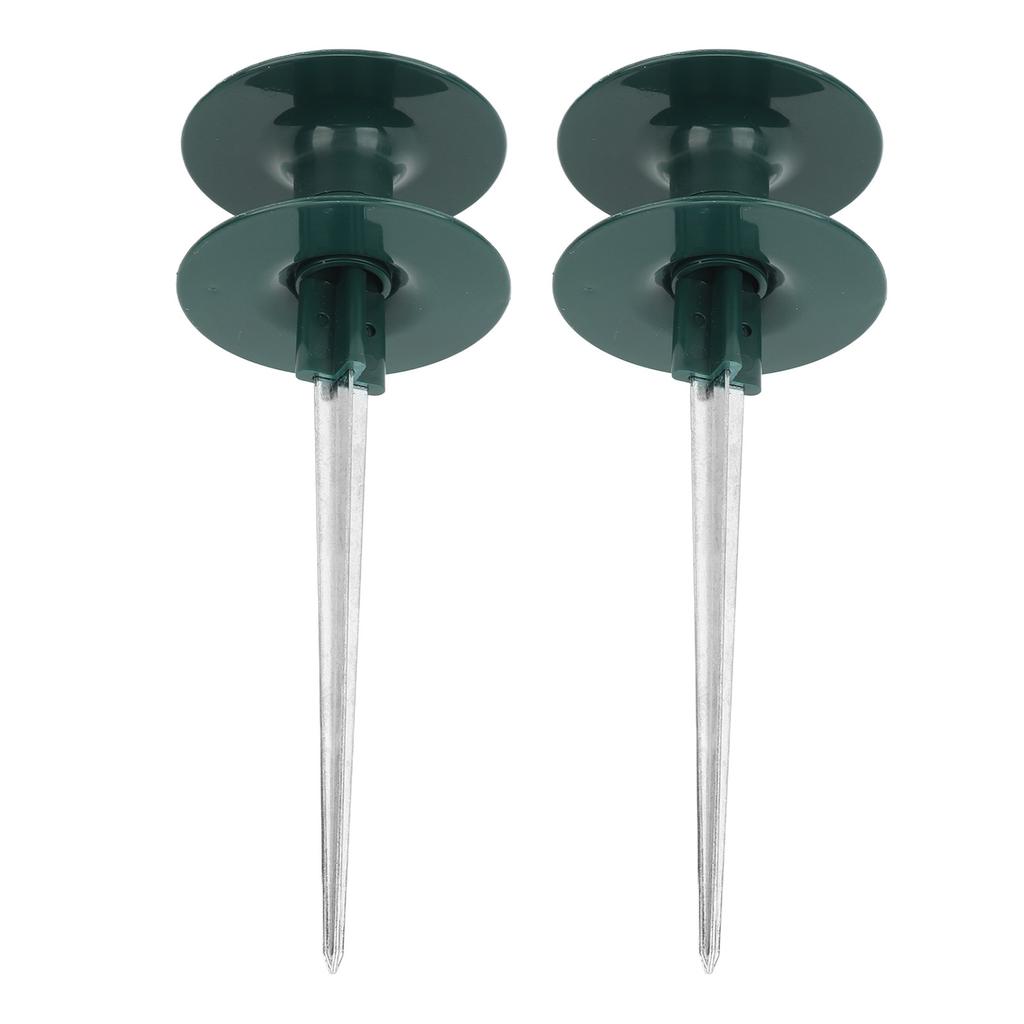 2pcs Hose Guide Spikes ABS Zinc Alloy Water Pipe Guide Wheel Durable Garden Hose Guide Holder for