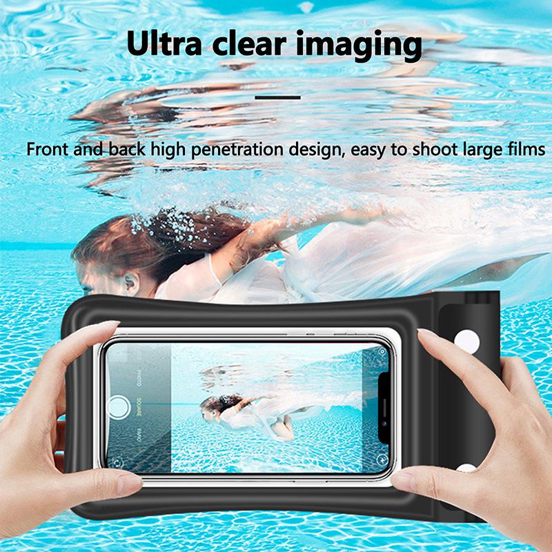Transparent Waterproof Phone Case Touch Screen Sealed Bag Swimming Diving Phone Cover