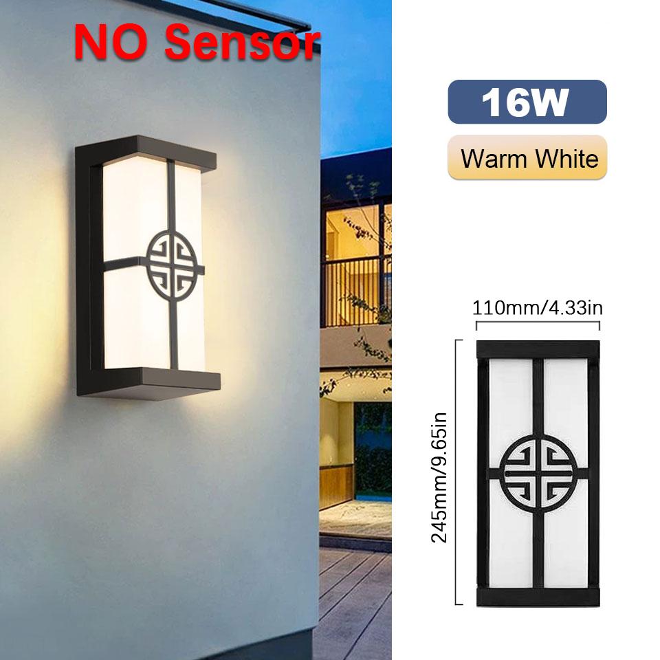 LED Wall Light Outdoor Presence Sensor Lamp Waterproof AC85-265V LED Wall Light Stairs Garden Porch Balcony For Home Accessories