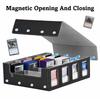 2400+ Trading Card Storage Box 4 Stoppers 24 Dividers Commander Display Box with Removable Cover Portable Top Loader Card Case
