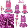 Barbie The Movie La La Land Halloween Cheerleader Costume For Children Sizes)