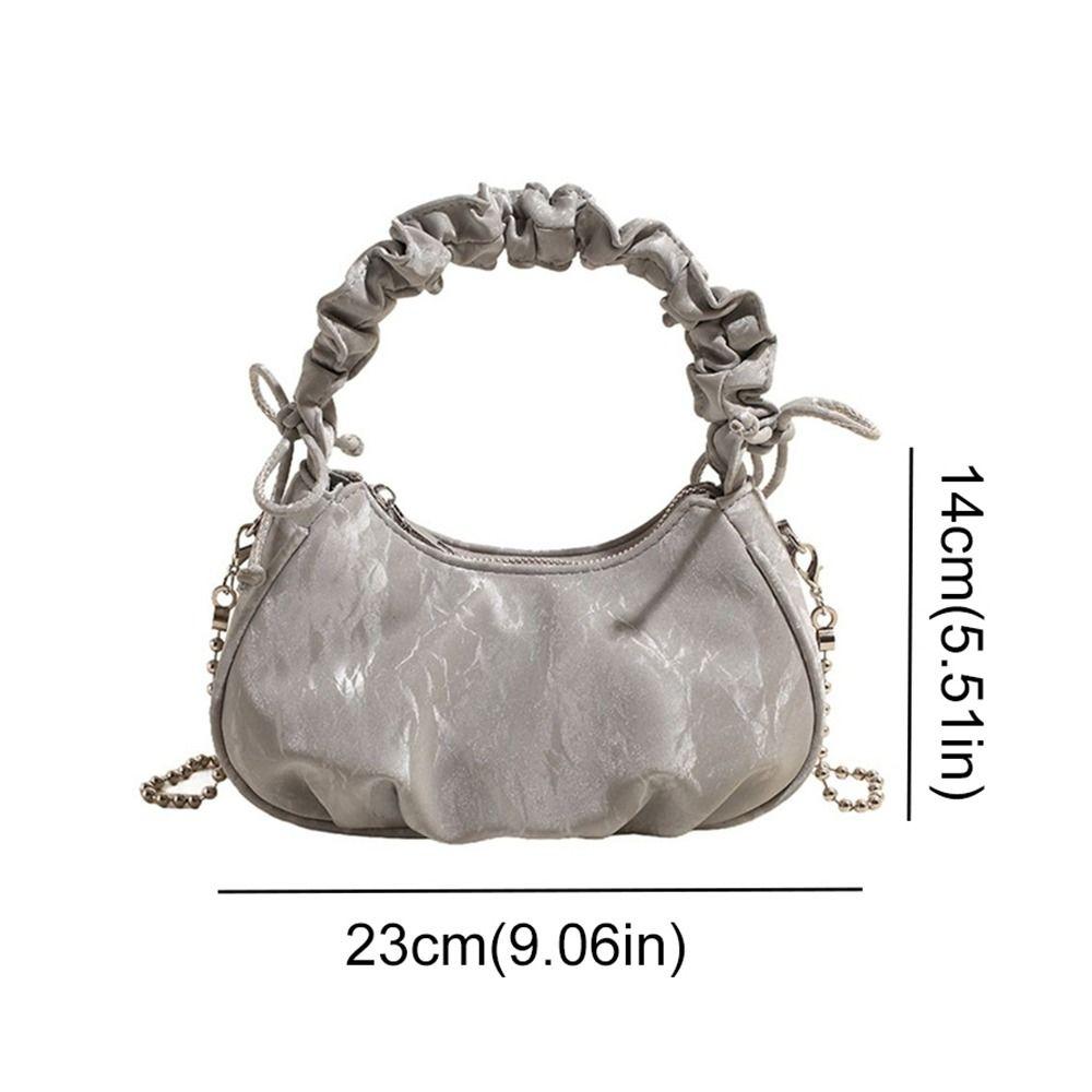 New Design Y2k Shoulder Bag Korean Style Crossbody Handbags Fashion Pleated Underarm Bags Girls