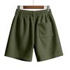Men's Summer Corduroy Shorts Men's Elastic Waist  Sporty Loose Casual Five Point Pants