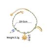 Atoztide Shell Starfish Conch Cherry Charm Bracelet for Women Girls Stainless Steel Gold Color Bead Chain Bracelet Jewelry Gift