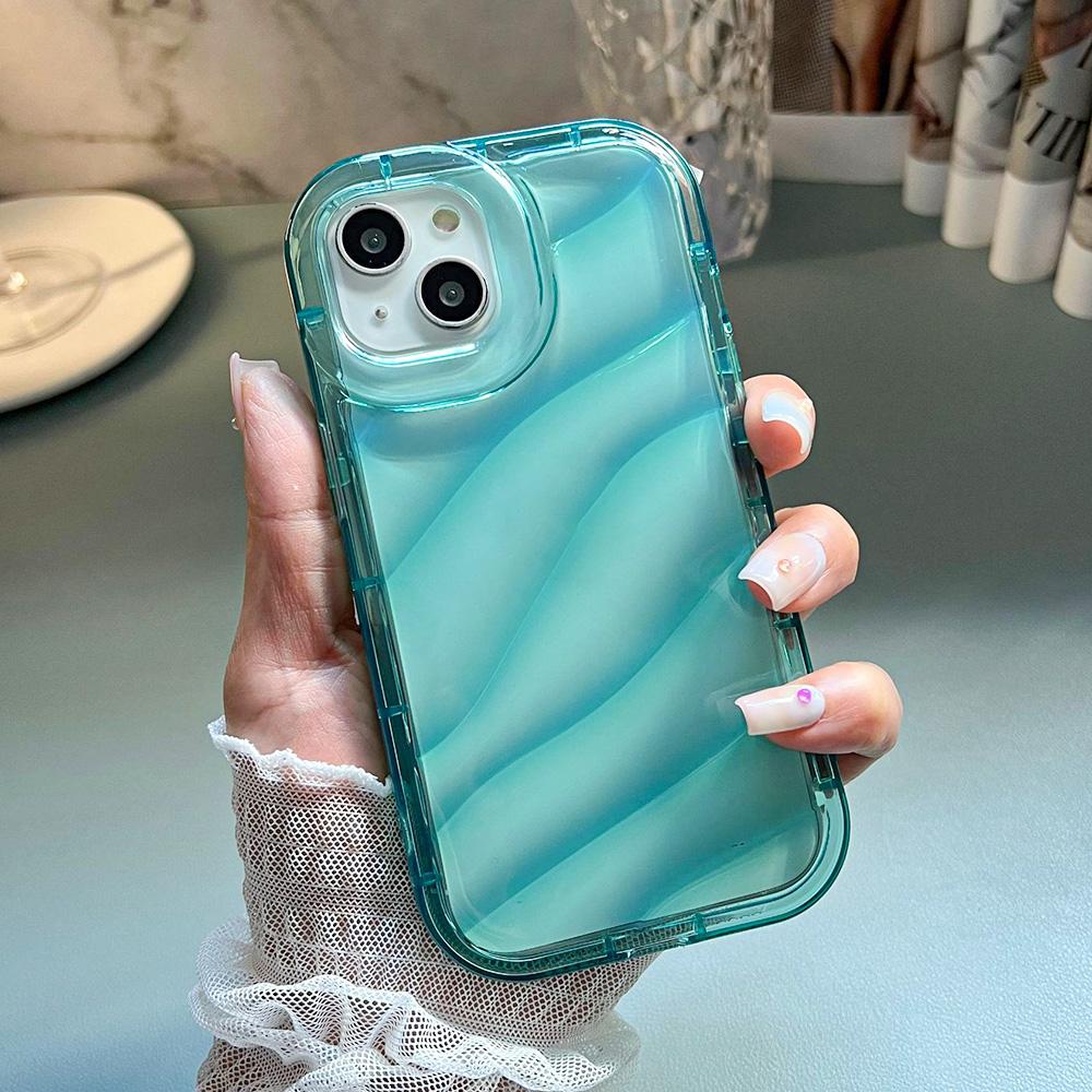 Wasserwellenmuster-Hülle für iPhone 13, iPhone 11, 14, 15, Pro Max, 12, XR, 7, 8 Plus, X, Xs, SE, 6, 14Promax, 13Promax, weiche Luxus-Funda