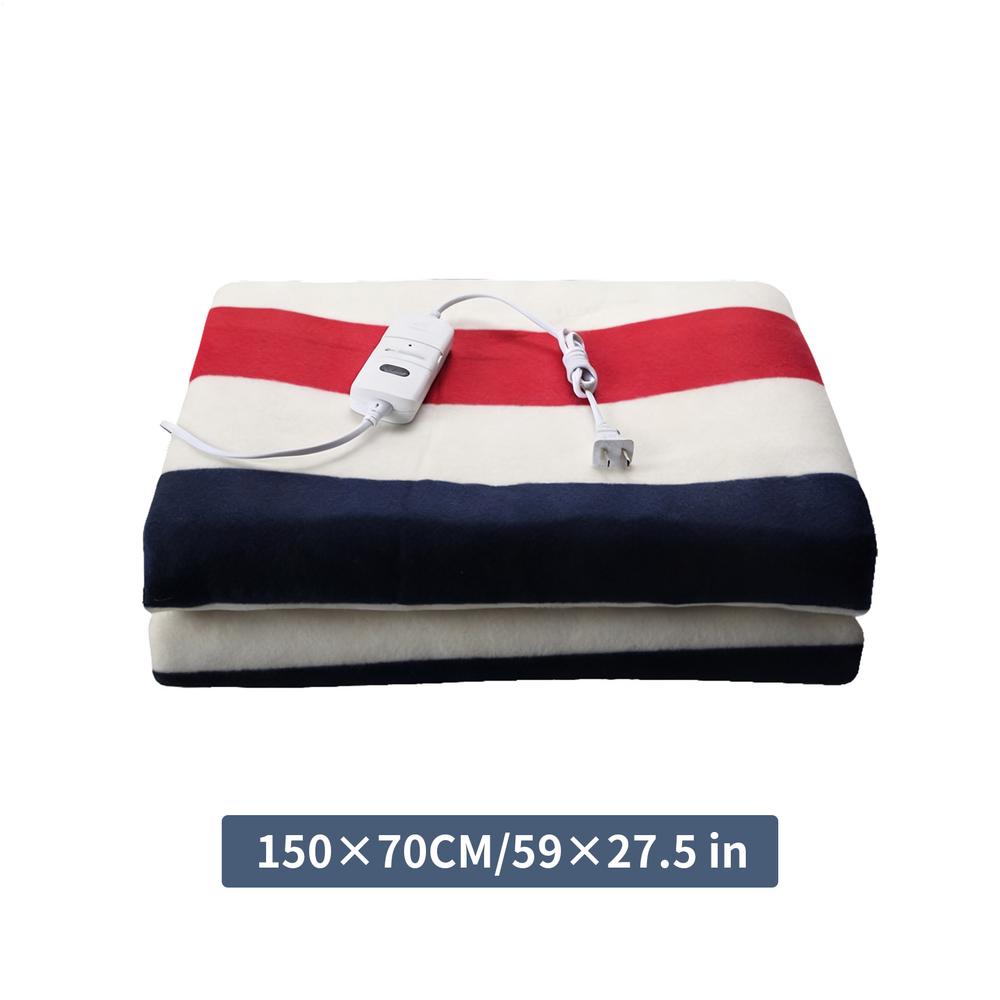 Electric Heated Blanket Soft Striped Bed Accessories Electric Throw Blanket Fast Heating For Couch Sofa Home Office Dorm
