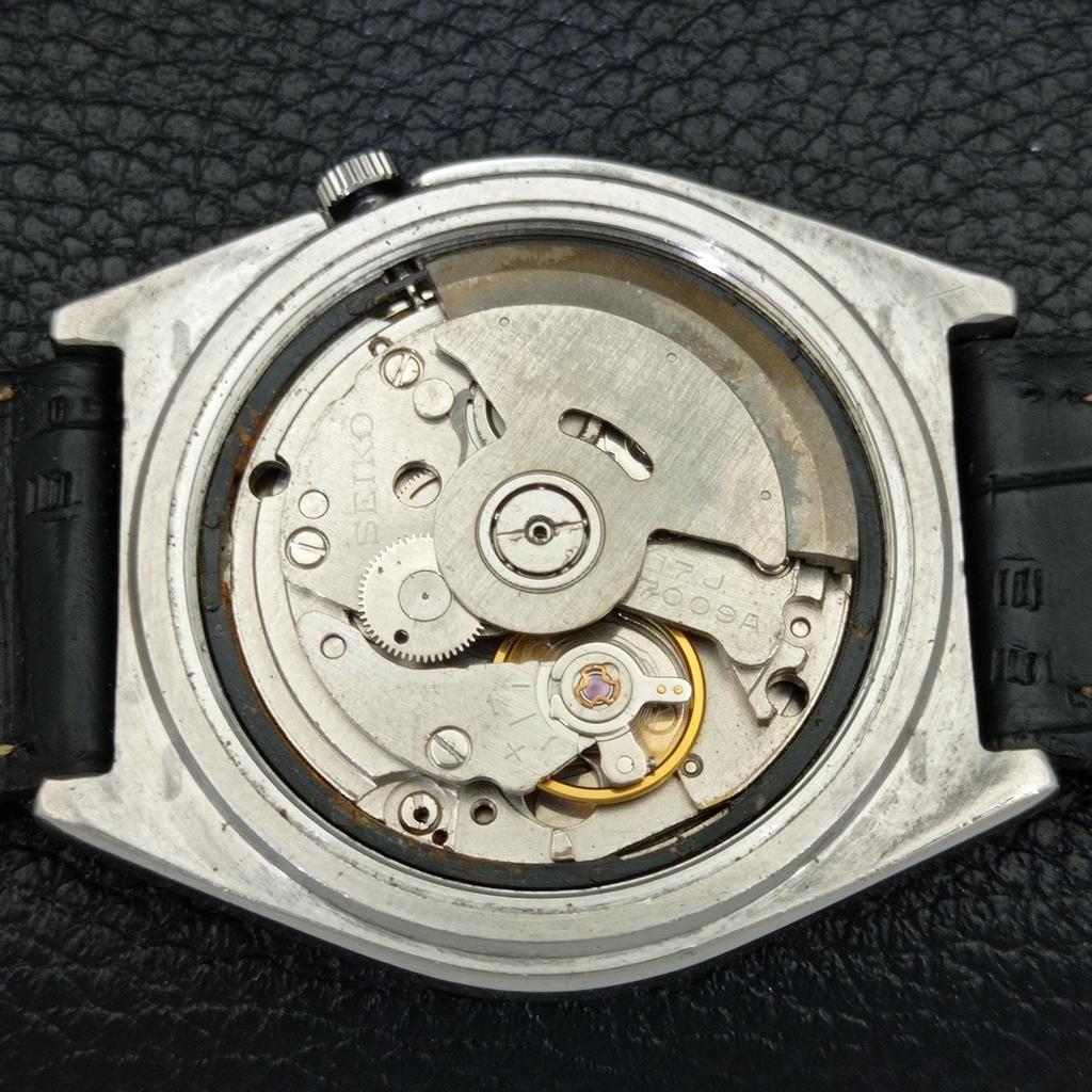 VINTAGE SEIKO 5 AUTOMATIC 7009A JAPAN MENS GREY COLOR DIAL WATCH a500114-2 R151a-a500114