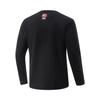LiNing Basketball Series Color Block Letter Round Neck Comfortable Breathable Versatile Long Sleeve T-Shirt Men Tops Black AHSVA49-4