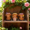 Cross-border Outdoor Highland Cow Flower Pot - Resin Garden Courtyard Ornament Set