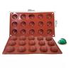 Silicone Half Sphere Baking Mold Reusable 6/15/24 Holes Non-Stick for Ice Cream Chocolate Holiday Baking DIY Gift Making