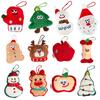 Kawaii Christmas Plush Keychain Christmas Tree Deer Hanging Ornaments Christmas Gift Schoolbag Keychain Bag Pendant Kids Gift