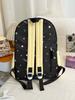 Youthful Star Pattern Shoulder Backpack With Embroidery For School Students