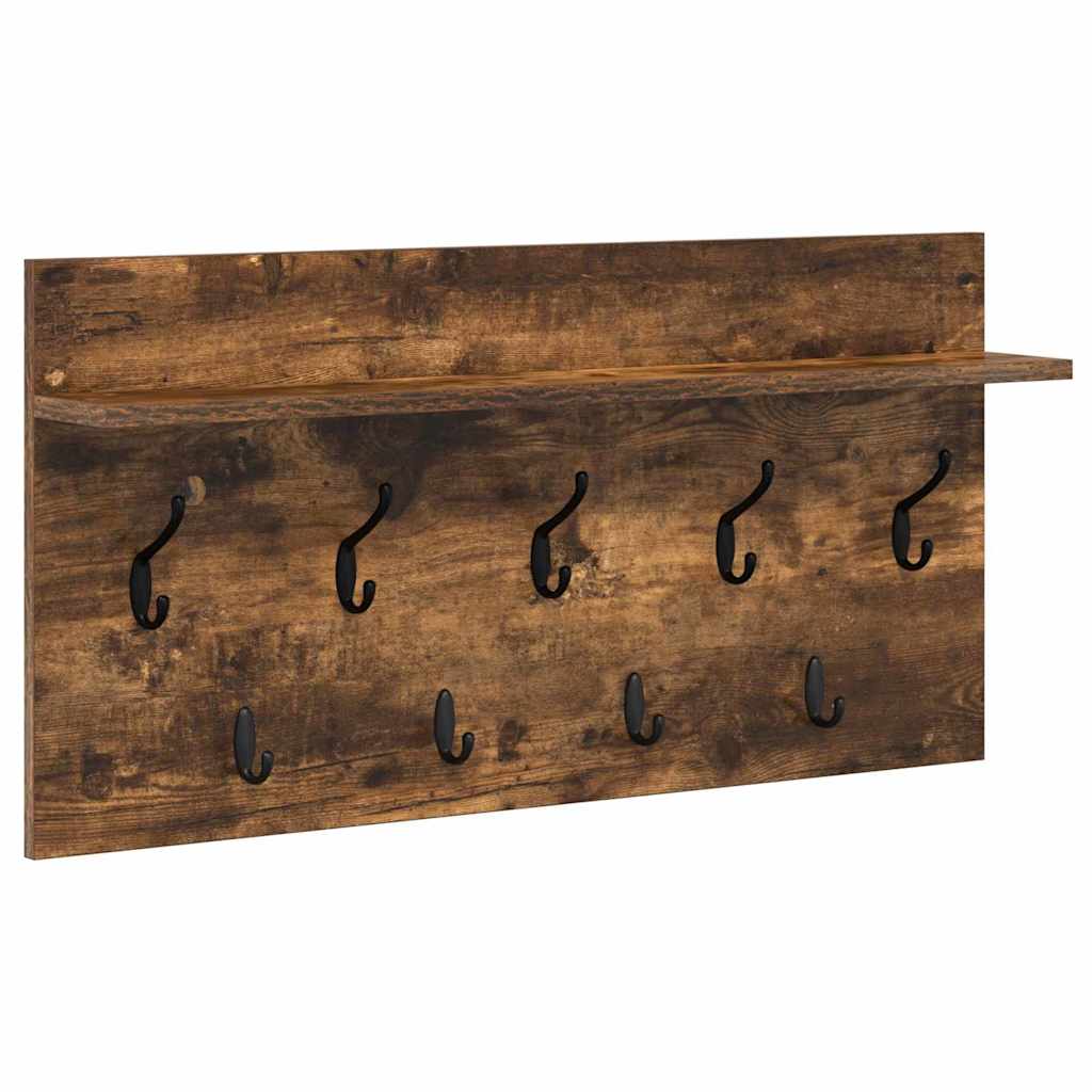 Wall Mounted Nightstand Smoked Oak 80 x 40 x 12 cm