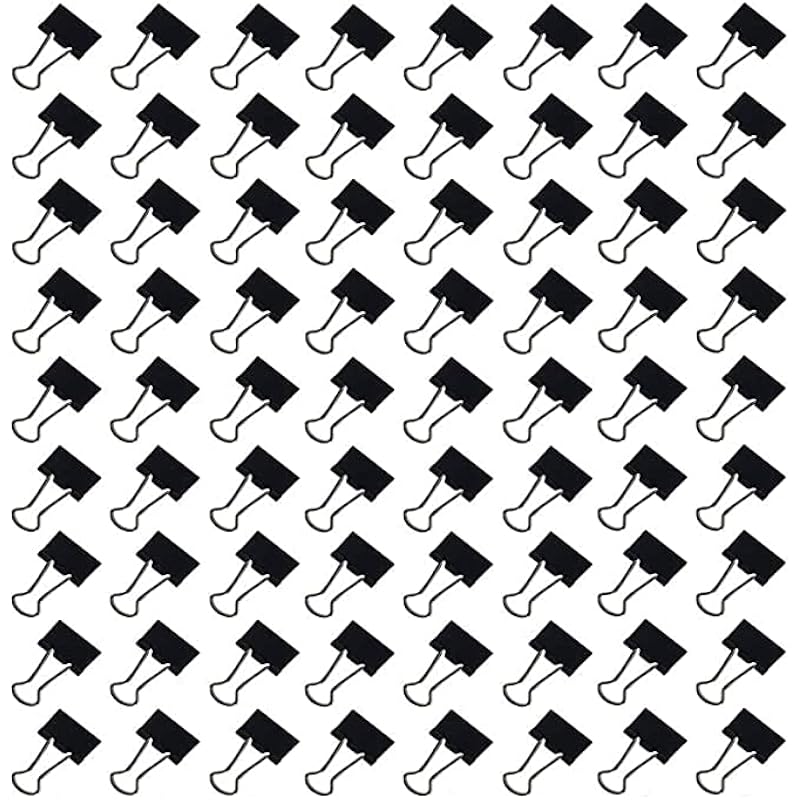 Bambalio Binder Clips 15Mm Black Set Of 72 Pieces