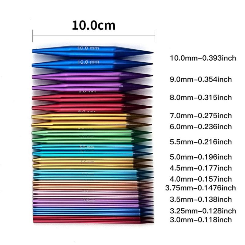 Weaving Yarns Knitting Tool Weave Accessories Kits Circular Knitting Needle Set Aluminum Interchangeable Crochet Needle