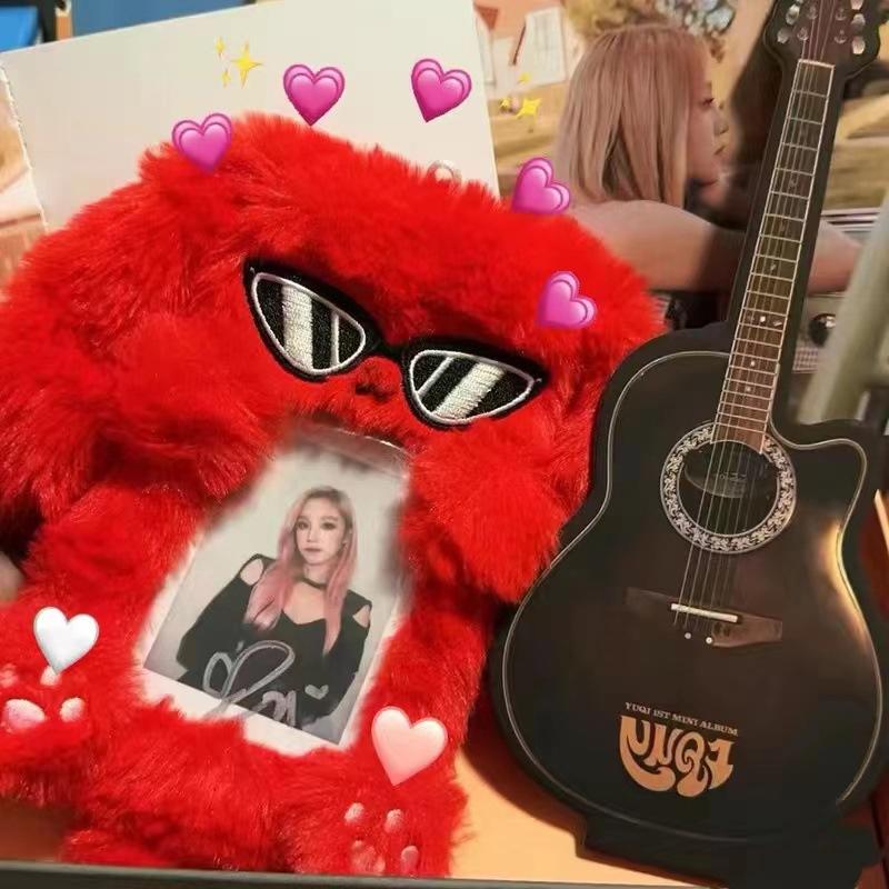 Cartoon Card Holder Keychain Cute Idol Photocard Display Pendant Kpop Photo Card Sleeve Protective Case Kawaii Card Cover