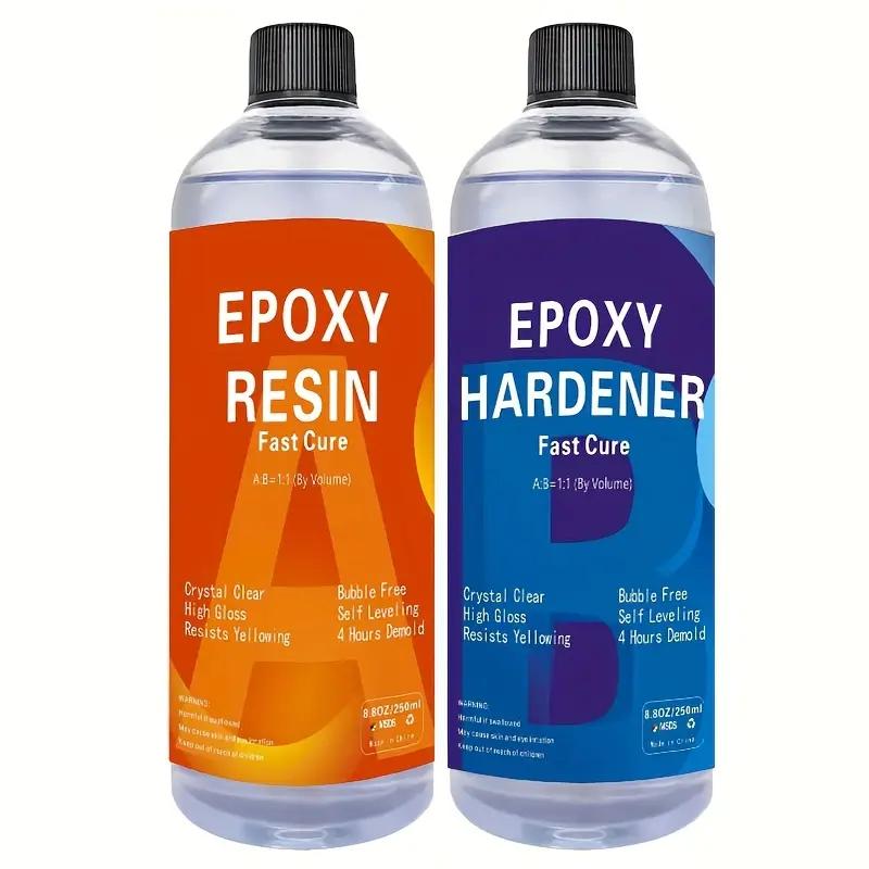 

17.6oz Crystal Clear Epoxy Resin Kit Casting And Coating Kit High Gloss Low Odor Quick Cure For DIY Art Jewelry River Tabletops