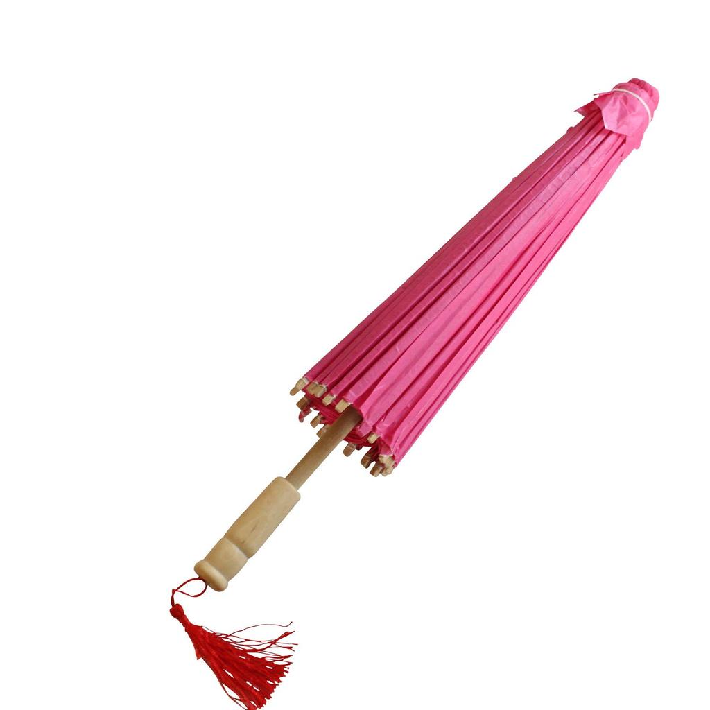 Smiti Japanese Paper Solid 9 60cm Rose Red Parasol, Color, Colors, Diameter,