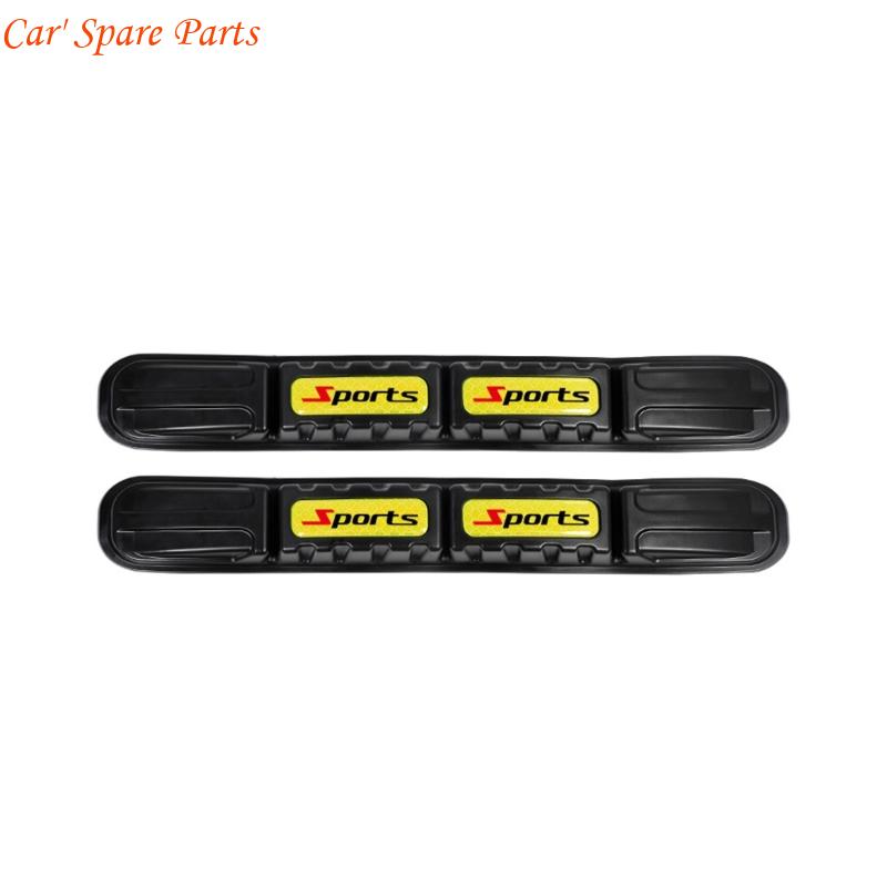 Y4UA 1 Pair Automotive Adhesive Reflective Bumper Guard Tape Anti Collision Strips