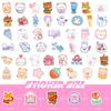 100 Cute Bear Stickers Ins Bear Stickers Cartoon Stationery Water Cup Notebook Korean Sticker Material Pack
