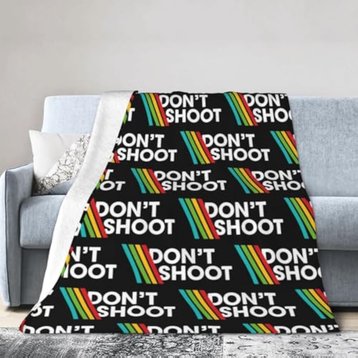 1PC Blanket Flannel Arc Raiders Don t-Shoot! Throw Blankets For Home Decor Cozy Warmth Birthday Gift Blanket For Adult Friends 75x90cm