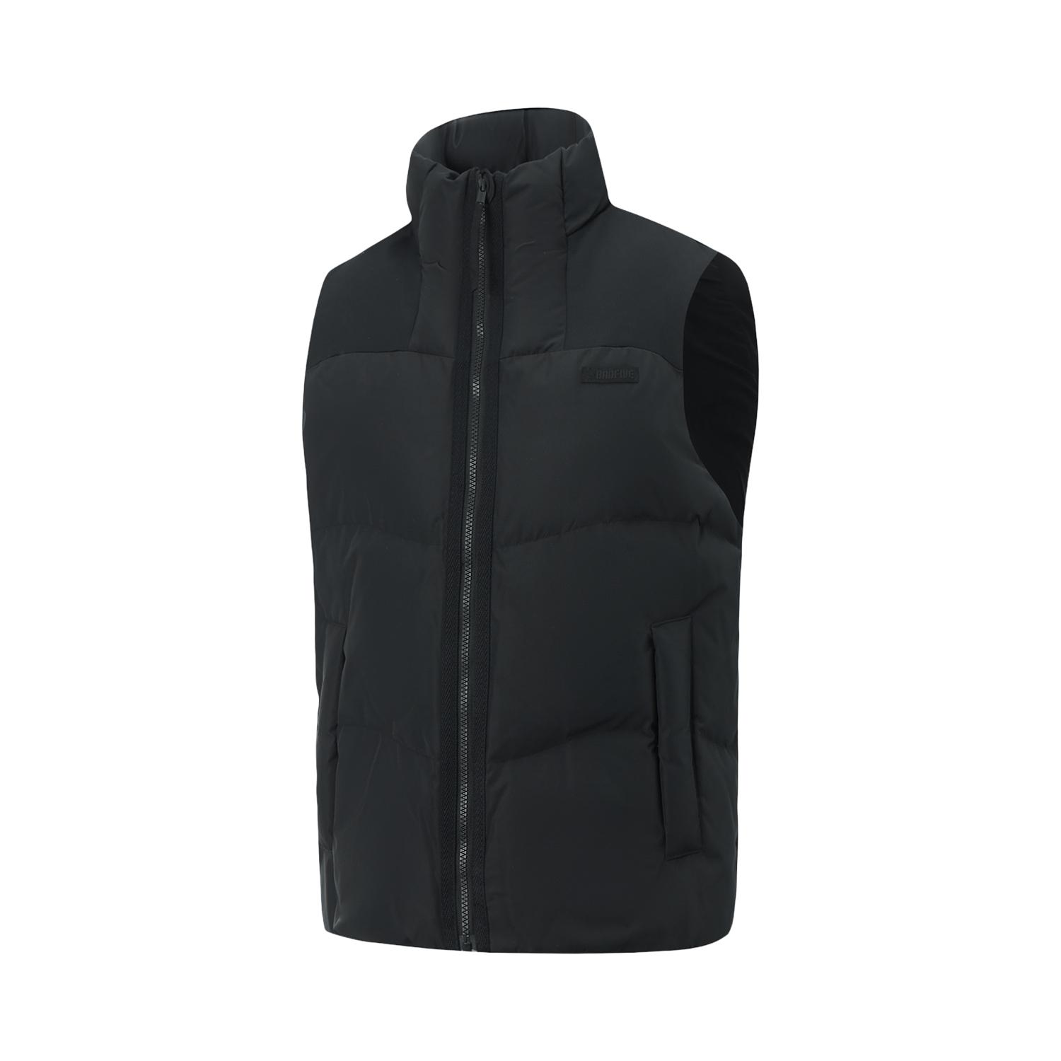 Li Ning BADFIVE Down Vests Men s Black Stand Collar Thickened AMRV029-3 S