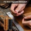 2 Rolls Waxed Leather Thread - w/ 7 Saddle Needles for Sewing & Bookbinding