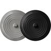 2 Pack - Black and Gray 6" Kitchen Sink and Bathtub Stoppers Set for Standard Kitchen Sink Drain and Bathtub Drain
