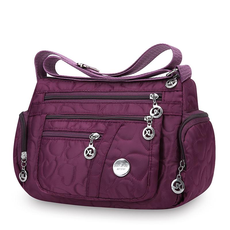 Bag Women's Large Capacity Shoulder Bag Waterproof and Wear Resistant Multi Pocket Commuter Leisure Outdoor Crossbody Bag