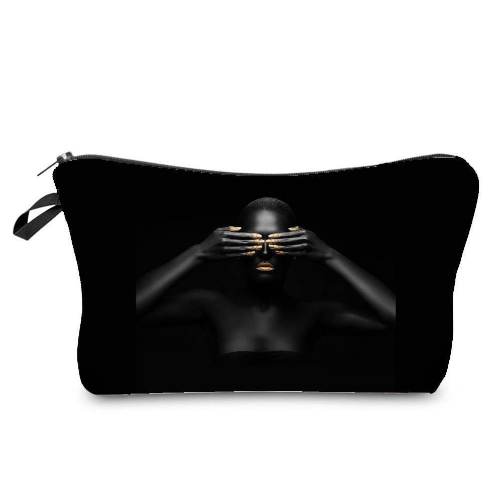 Women Character Print Cosmetic Bag Toiletries Organize Travel Storage Case 6692