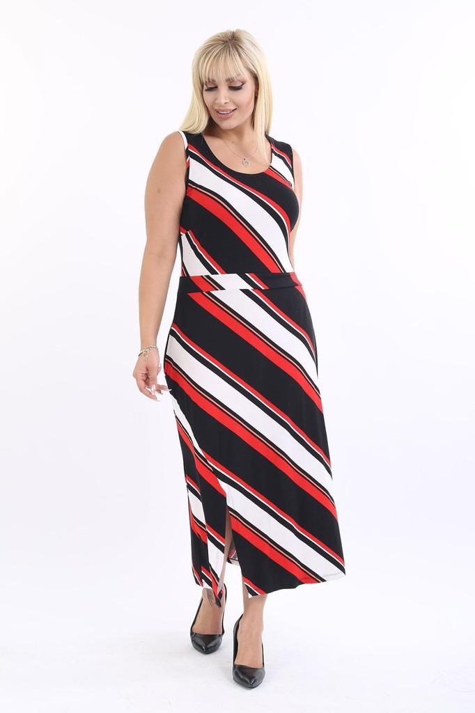 Women's Big Size Dress Plus Size Sleeveless Summer Dress 28D-2169