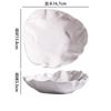10 Inch European White Ceramic Western Steak Plate Pleated Irregular Soup Bowl Home Fruit Salad Dessert Plate Kitchen Tableware