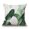 Luxuriöser Kissenbezug aus Baumwolle und Leinen mit grünen Blättern zur Dekoration von Sofa und Auto