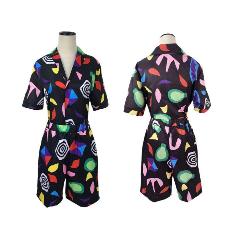 Stranger Things 3 Season 3 Cosplay Costume Halloween Cosplay Women s Outfit [Tops + Shorts] S