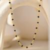 Yang Caiyu French Black Crystal Choker Necklace