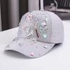 Butterfly Design Butterfly Baseball Cap Adjustable Glitter Baseball Hat Rhinestone Baseball Cap
