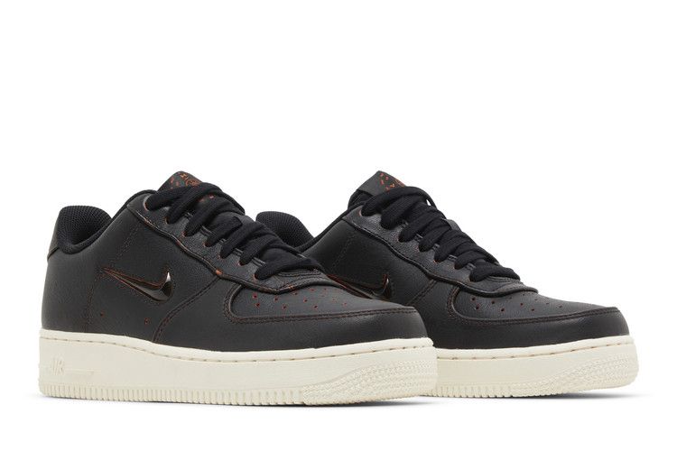Men's Sneakers Nike Air Force 1 Low '07 PRM Jewel Home and Away Black Black/Black-Safety Orange-Sail