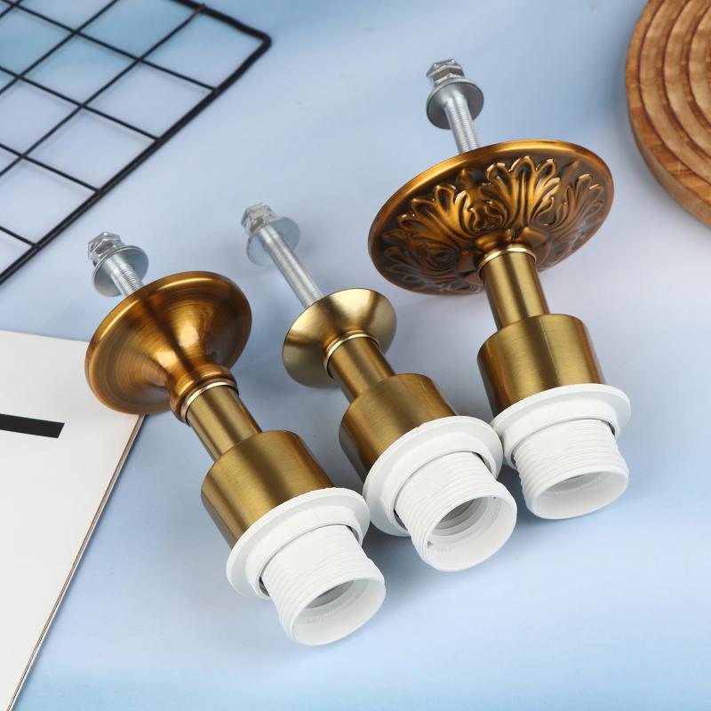 New 1PCS Iron Metal Desk Lamp Holder Fixed Base E27 Screw Lamp Mouth DIY Lighting Accessories