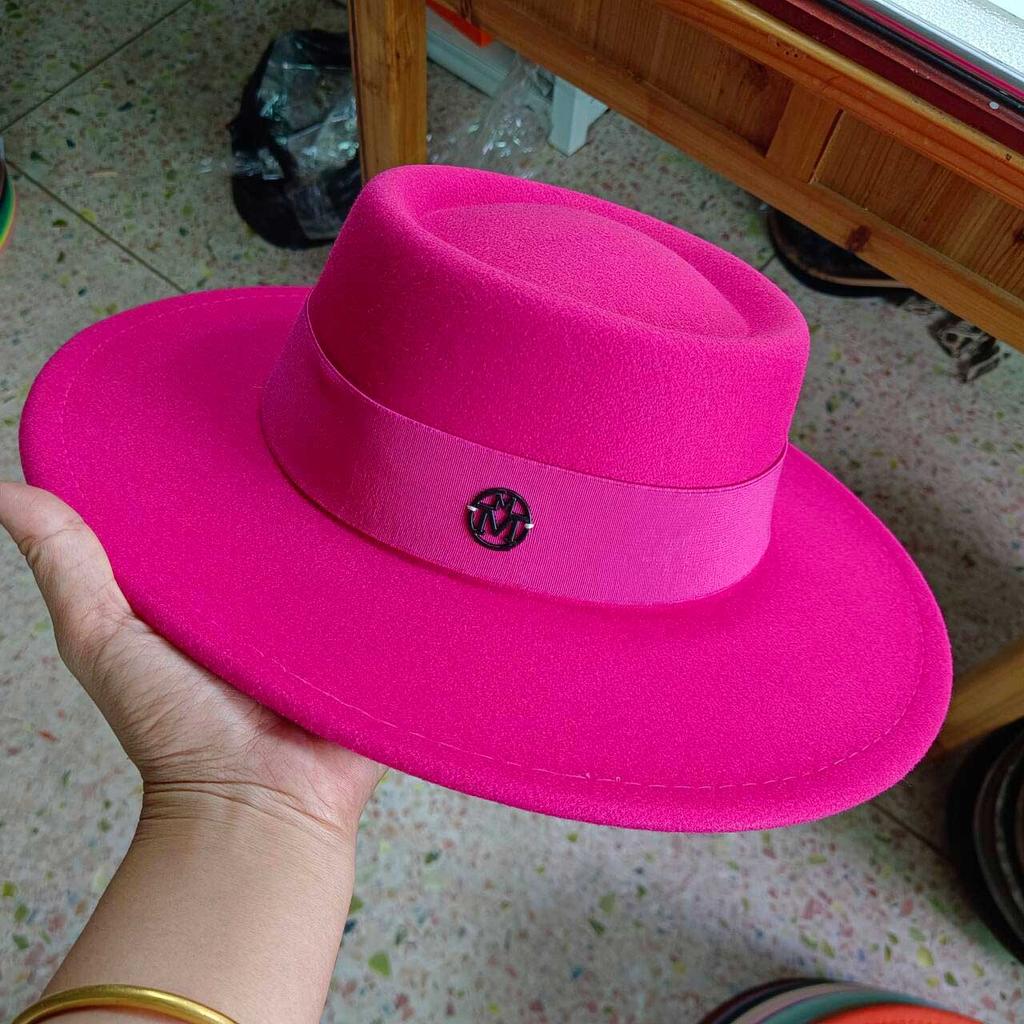 Fedora Autumn And Winter Hat Letter Accessories French Retro Punk Men And Women Wide Brim Hat Gorras Hats For Man