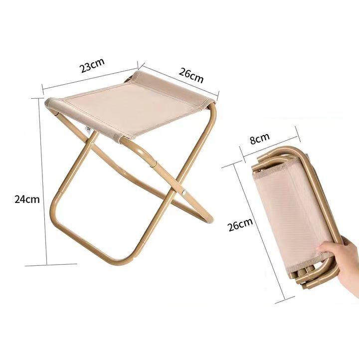 Folding Stool for Outdoor Leisure Camping Hiking Fishing Trips Convenient Shoulder Bag Style Portable Stool Easy To Store and Organize with Pockets