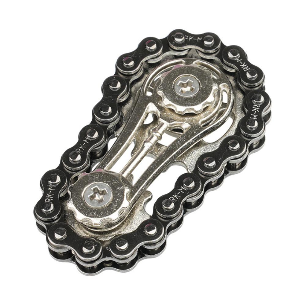 

Metal Bike Chain Tooth Mechanical Flywheel Fidget Spinner EDC Antistress Anxiety Hand Toy for Children And Adults чорний
