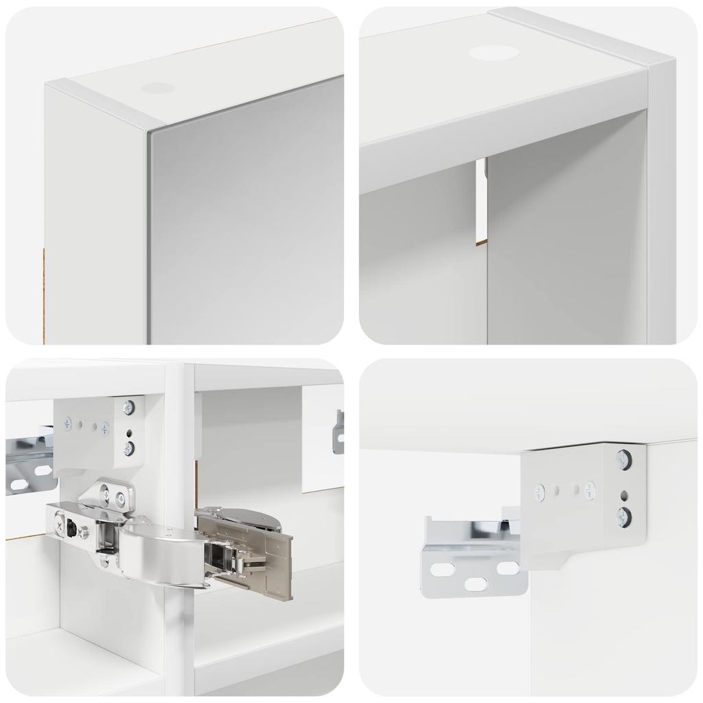 Bathroom Cabinet Set 3 Pcs 100 X 10.5 X 50 Cm Particleboard