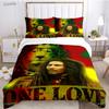 Casal Bob Marley All Season Duvet Cover Comforter Bedding Sets Soft Quilt Cover and Pillowcases Boys Single/Double/Queen/King