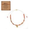 Ximang Ximang Stone Beaded Bracelet With Gold Heart Pendant Adjustable Handmade Jewelry for Women Sister Gift Ideacard