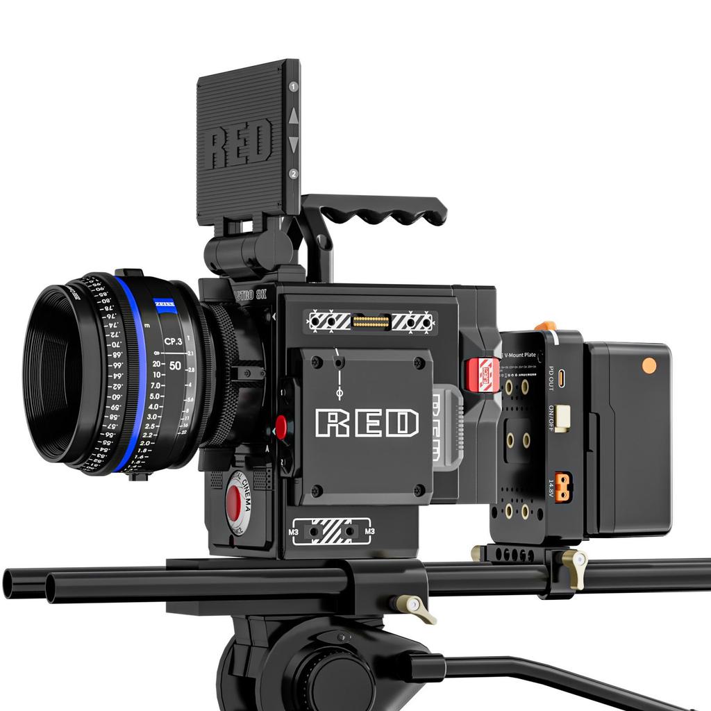 ZGCINE International YingXiaoNeng V-Port Battery & Expansion Board Set with 15mm Rod Clamp and V-Mount Plate.