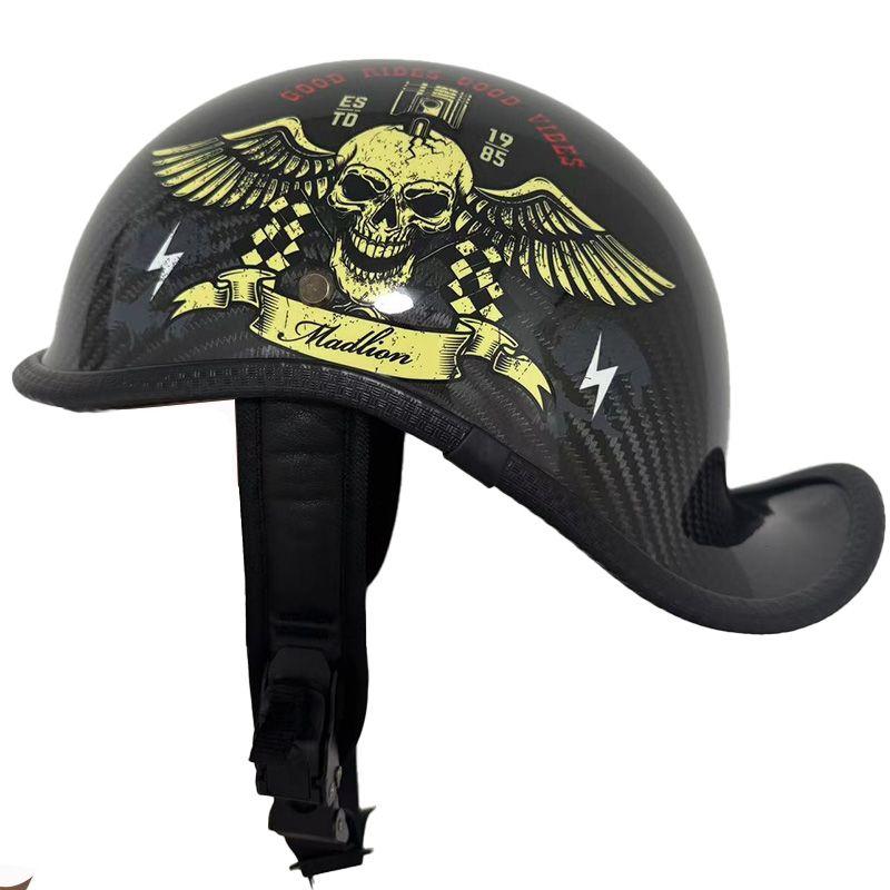 DOT Certification Motorcycle Helmet Men Women Four Seasons ABS Material Moto Helmet Carbon Fibre Half Helmet Fashion Casco Moto