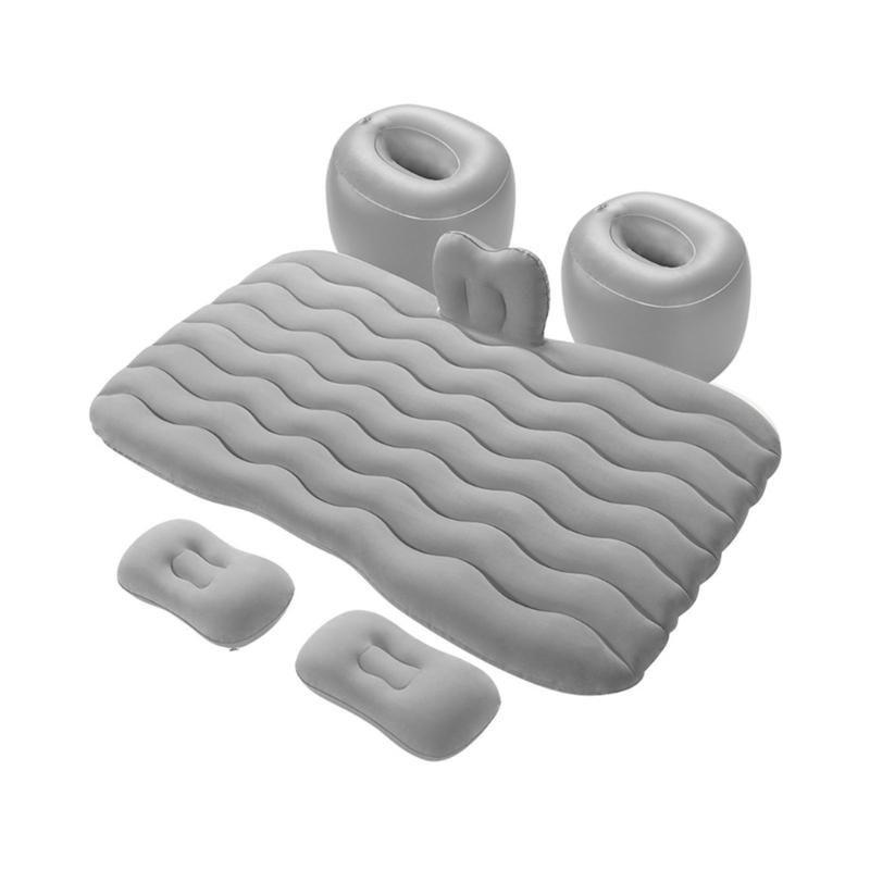 Inflatable Car Air Mattress for Vehicle Travel Camping Trip Thick PVC Flocking Quick Inflation Comfortable Sleep