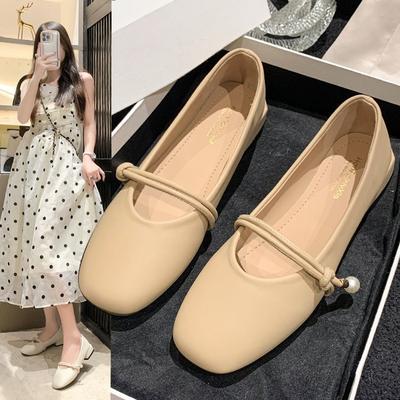 Französische Mary Jane Schuhe Frühlingsfest Gala Zarte Feenschuhe Dicker Absatz Leichte Öffnung Kleine Lederschuhe Einzelne Schuhe