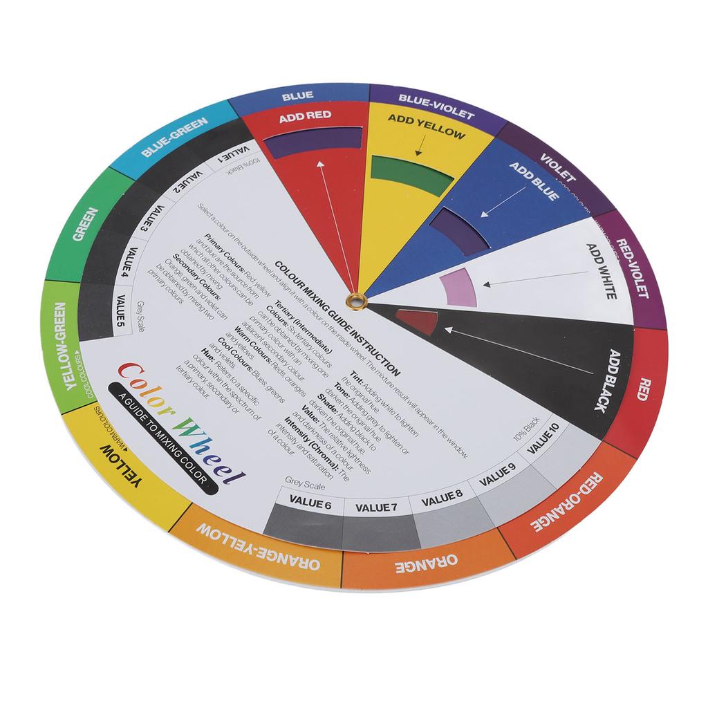 Color Wheel Tattoo Color Matching Identification Combination Color Guide Diameter 23.5cm